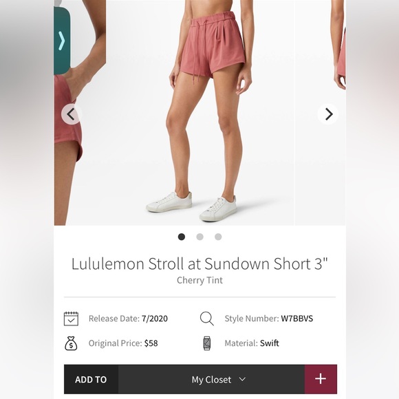 lululemon athletica Pants - Lululemon Stroll at Sundown Short 3"